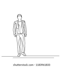 Sketch Lines Man Standing Stock Vector (royalty Free) 1183961833 