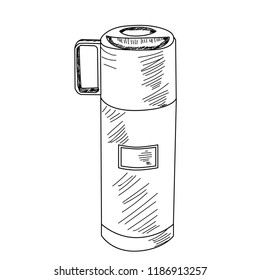sketch, lines of thermos