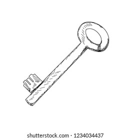 sketch, lines vintage key