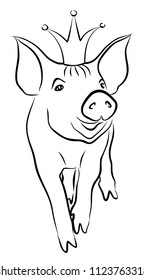 Sketch of a little pig