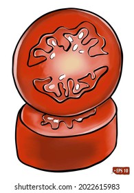 Sketch of lobule a hot pepper chilli jalapeno. Hand drawn vector illustration of chilli on white background.