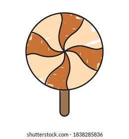 Sketch of a lollipop. Candy for halloween season - Vector