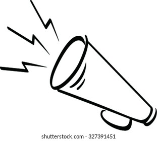 Sketch of Loudspeaker vector icon 