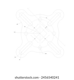 sketch of a machine or gears on a tool
