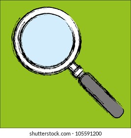 Sketch magnifying glass