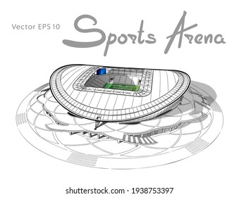 Sketch of the main stadium in Kazan.