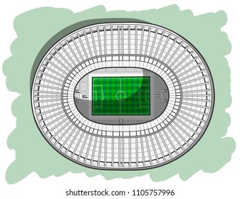 Sketch of the main stadium in Moscow.