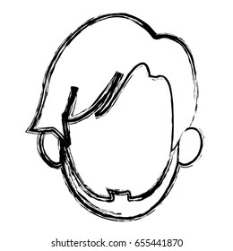 sketch of the man character faceless portrait