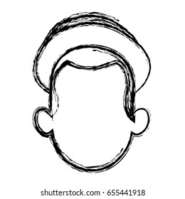 sketch of the man character faceless portrait