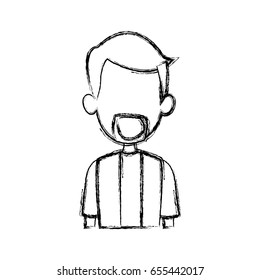 sketch of the man character faceless portrait