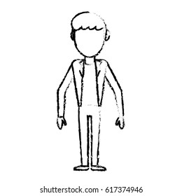 sketch man male faceless standing