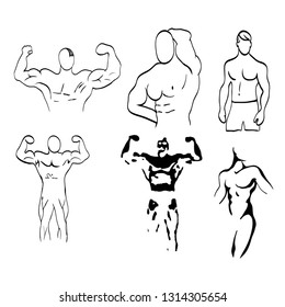 Sketch of man torso