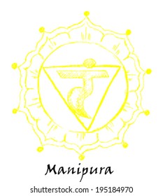 Sketch of  Manipura chakra vector