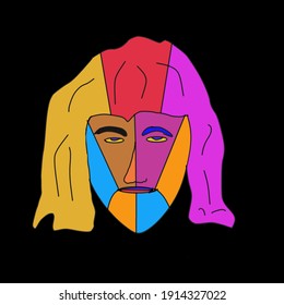 sketch a man's head from the side