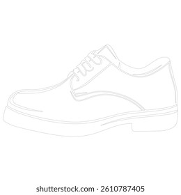 sketch of a man's shoes on a white background, vector illustration