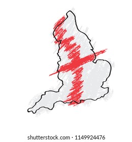 Sketch of a map of England