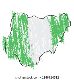 Sketch of a map of Nigeria