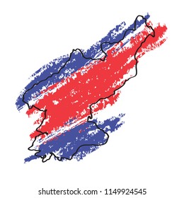 Sketch of a map of North Korea