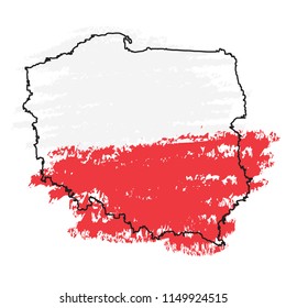 Sketch of a map of Poland