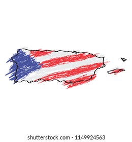 Sketch of a map of Puerto Rico