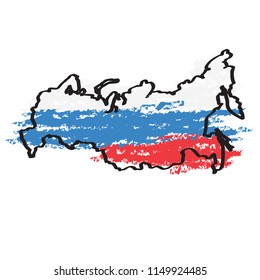 Sketch of a map of Russia