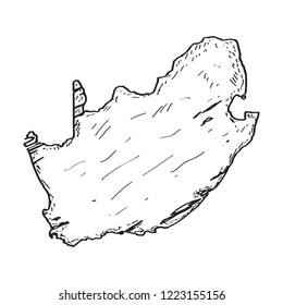 Sketch of a map of South Africa. Vector illustration design