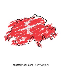 Sketch of a map of Switzerland