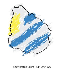 Sketch of a map of Uruguay