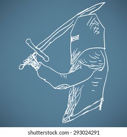 Sketch of a medieval knight