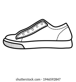 Sketch Mens Shoes Editable Shoes White Stock Vector (Royalty Free ...