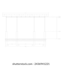 sketch of a metal parking roof