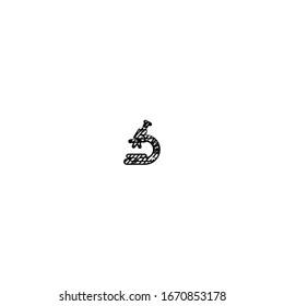 sketch of microscope cartoon sticker design