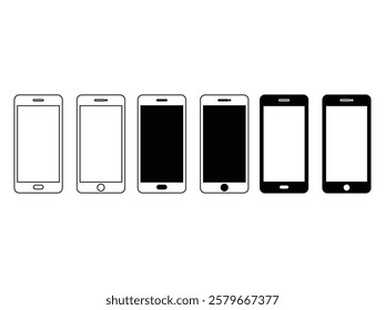 sketch of mobile phone design vector illustration on transparent background