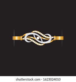 Sketch of a modern bangle jewelry design