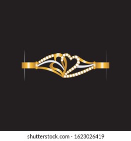 sketch of a modern bangle jewelry design