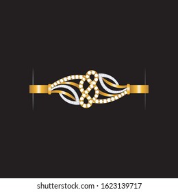 sketch of a modern bangle jewelry design