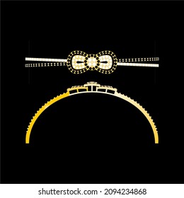 Sketch of a modern bangle jewelry design, Great for jewelry factories and jewelry stores