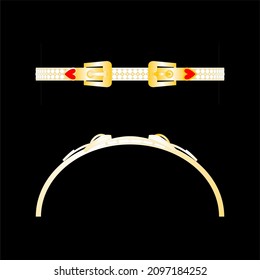 Sketch of a modern bangle jewelry design, Great for jewelry factories and jewelry stores.
