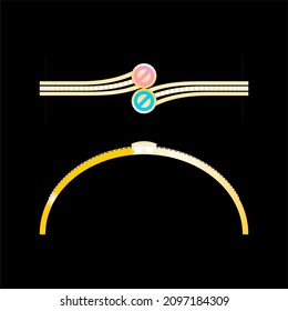 Sketch of a modern bangle jewelry design, Great for jewelry factories and jewelry stores.
