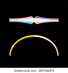 Sketch of a modern bangle jewelry design, Great for jewelry factories and jewelry stores.
