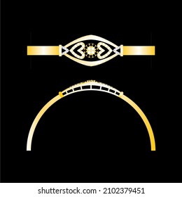 Sketch of a modern bangle jewelry design, Great for jewelry factories and jewelry stores.