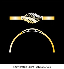 Sketch of a modern bangle jewelry design, Great for jewelry factories and jewelry stores