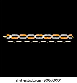 Sketch of a modern jewelery Bracelet designs with precious stones, Great for jewelry factories and jewelry stores.