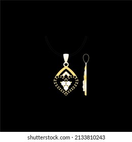 Sketch of a modern jewelery pendant designs with precious stones, Great for jewelry factories and jewelry stores