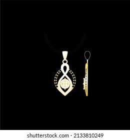 Sketch of a modern jewelery pendant designs with precious stones, Great for jewelry factories and jewelry stores