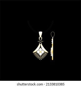 Sketch of a modern jewelery pendant designs with precious stones, Great for jewelry factories and jewelry stores