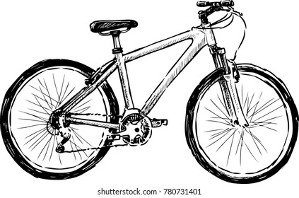 Sketch Sports Bicycle Stock Vector (Royalty Free) 1056745994 | Shutterstock