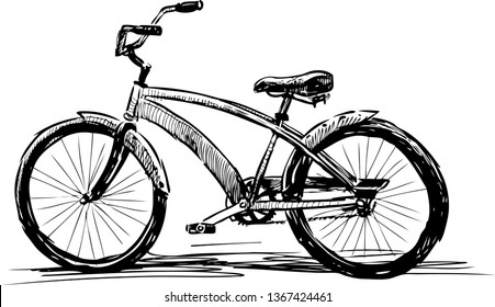 Sketch of a modern walking bicycle