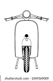 sketch moped vector