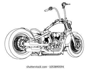 Skizze eines Motorradvektors